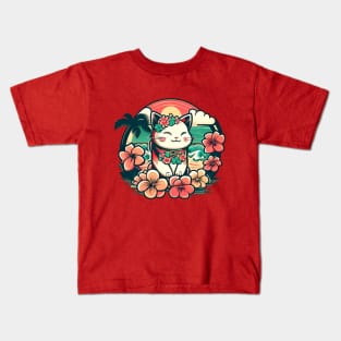 Happy Aloha Kitty Kids T-Shirt